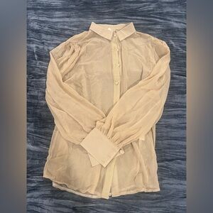 Gold Sheer Blouse by 36.5 Size L